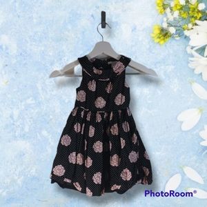 Baby dress size 3t Jaine and jack pink flowers on black